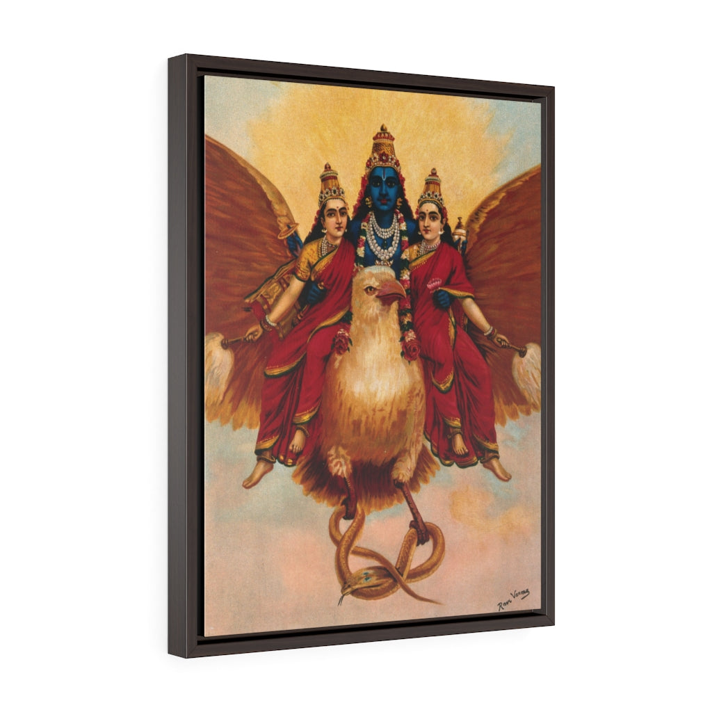 Vishnu on Garuda Framed Canvas