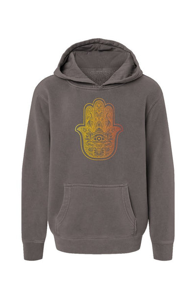 Hamsa Hand Youth Pigment-Dyed Hoodie