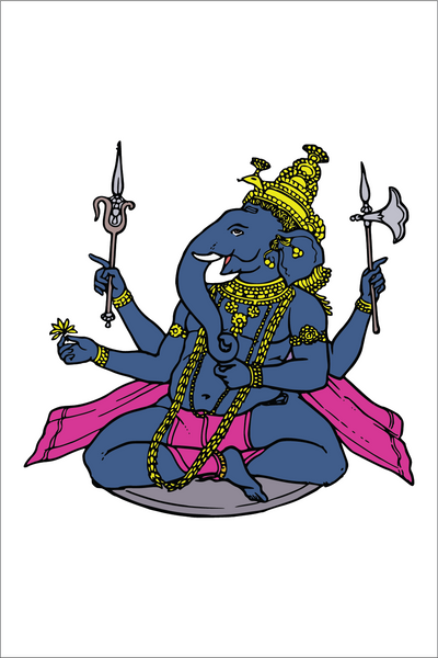 Blue Ganesha Relaxed Tee