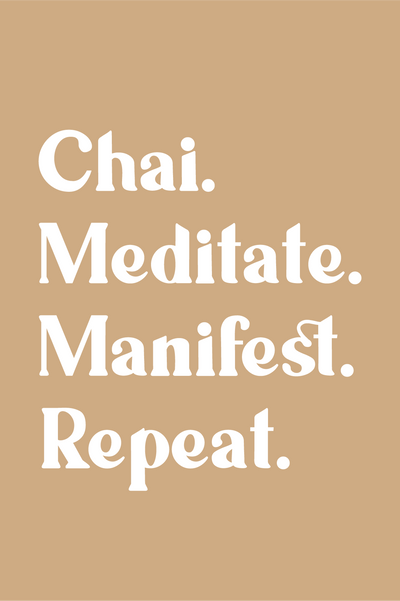 Chai Meditate Manifest Repeat Hoodie