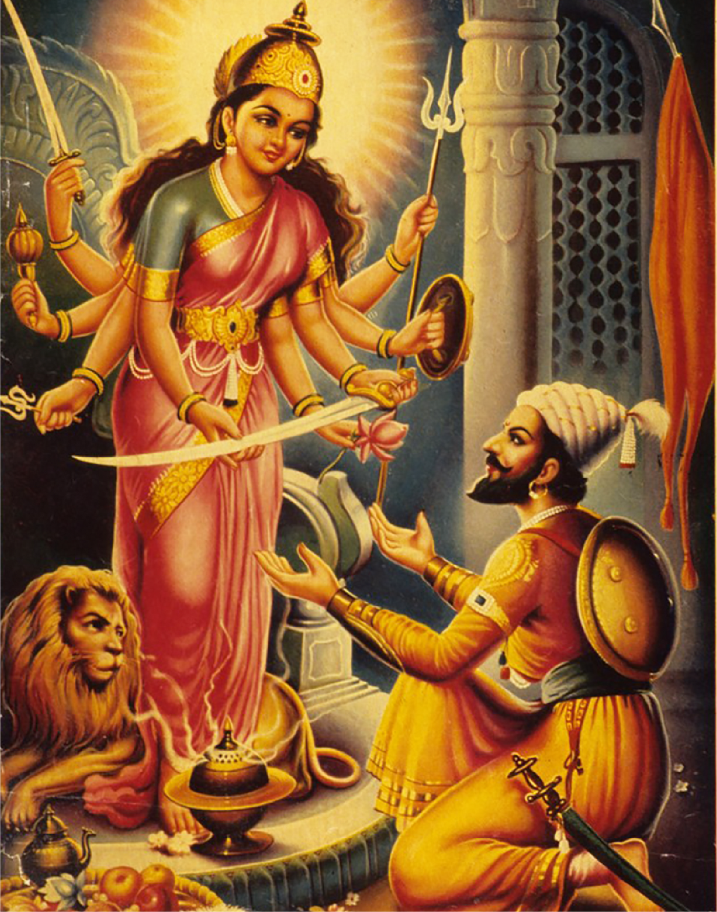 The Goddess and Shivaji Art Print
