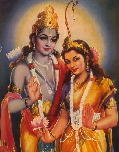 Sita and Rama Art Print