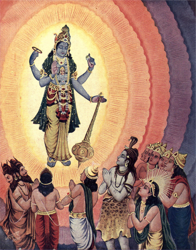 The Gods Invoking Vishnu Art Print